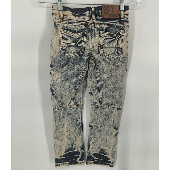 Smith & Graham Hustle Today Distressed Acid Wash Denim Cargo Jeans‎ Size 7 - Picture 8 of 9